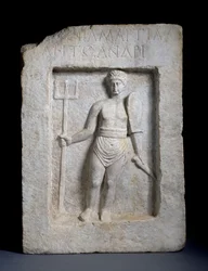 Relief eines Gladiators aus Smyrna